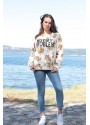 ÇİÇEK DESEN BASKILI SWEAT